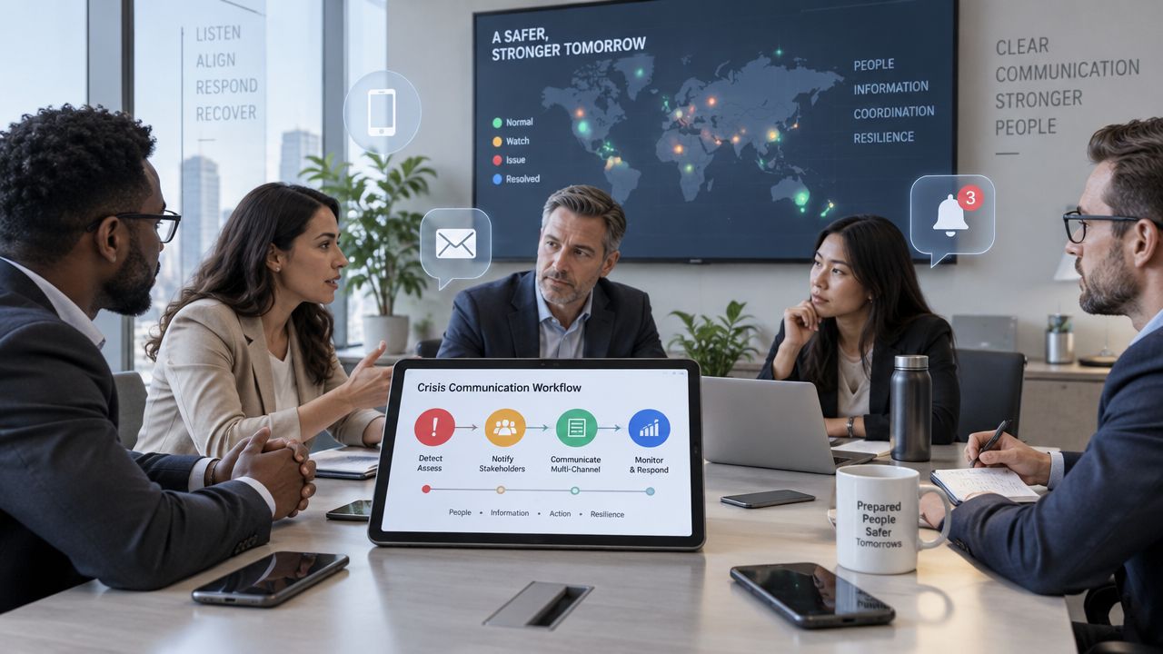 Crisis Communication Plan for Employees: SMS, App Push, Signage and Response Timelines